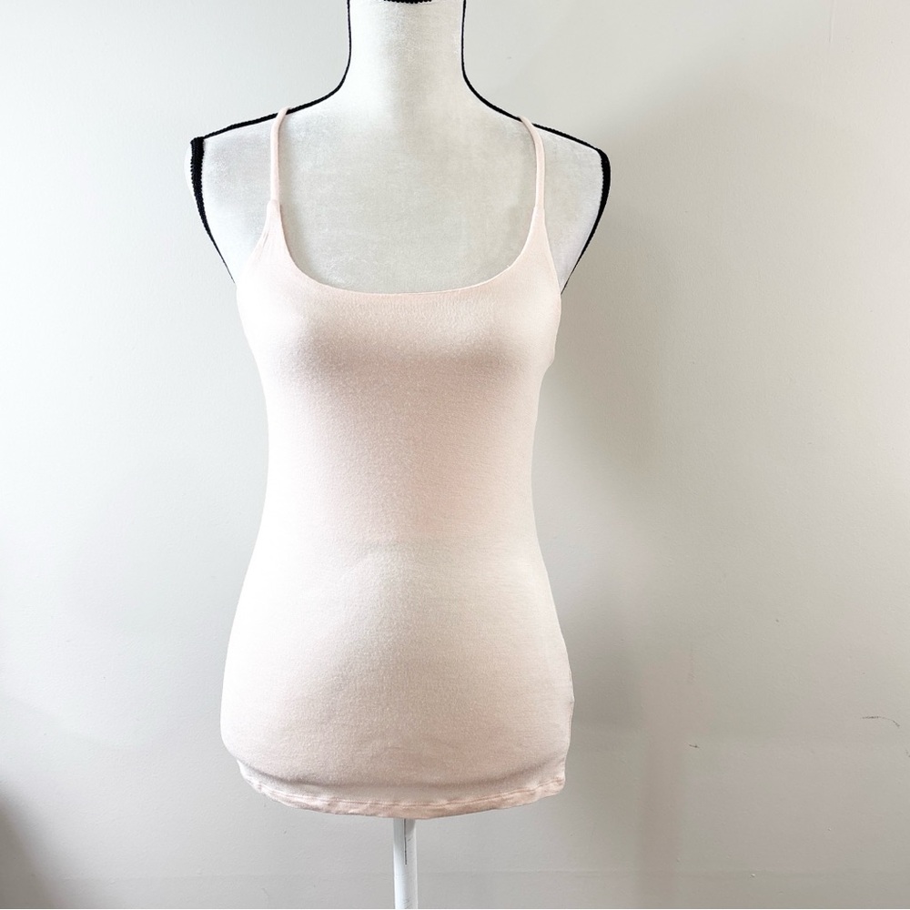 Oboe Stretchy Soft Baby Pink Tank Top - Size M